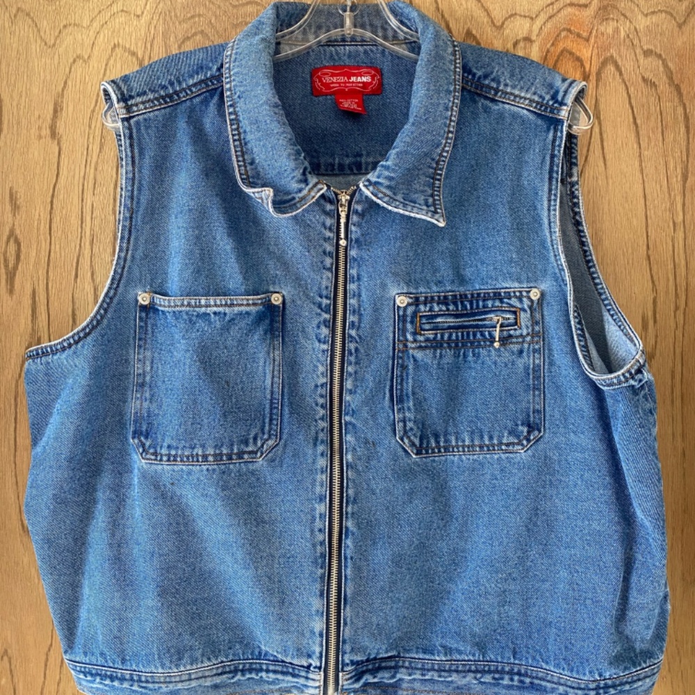 Vintage Venezia Jeans Denim Vest Size 18/20 V35